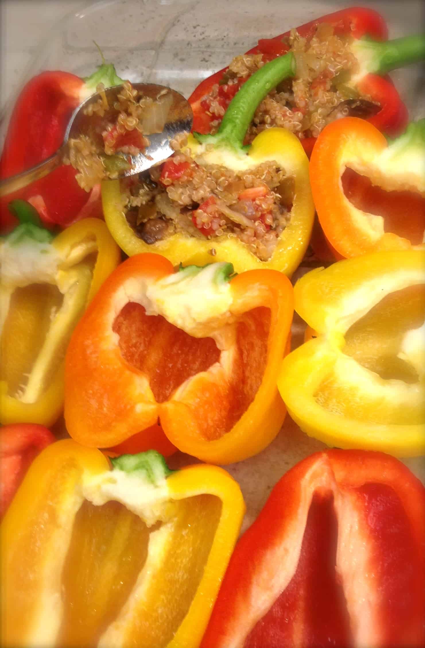Quinoa Stuffed Peppers - Tastefulventure