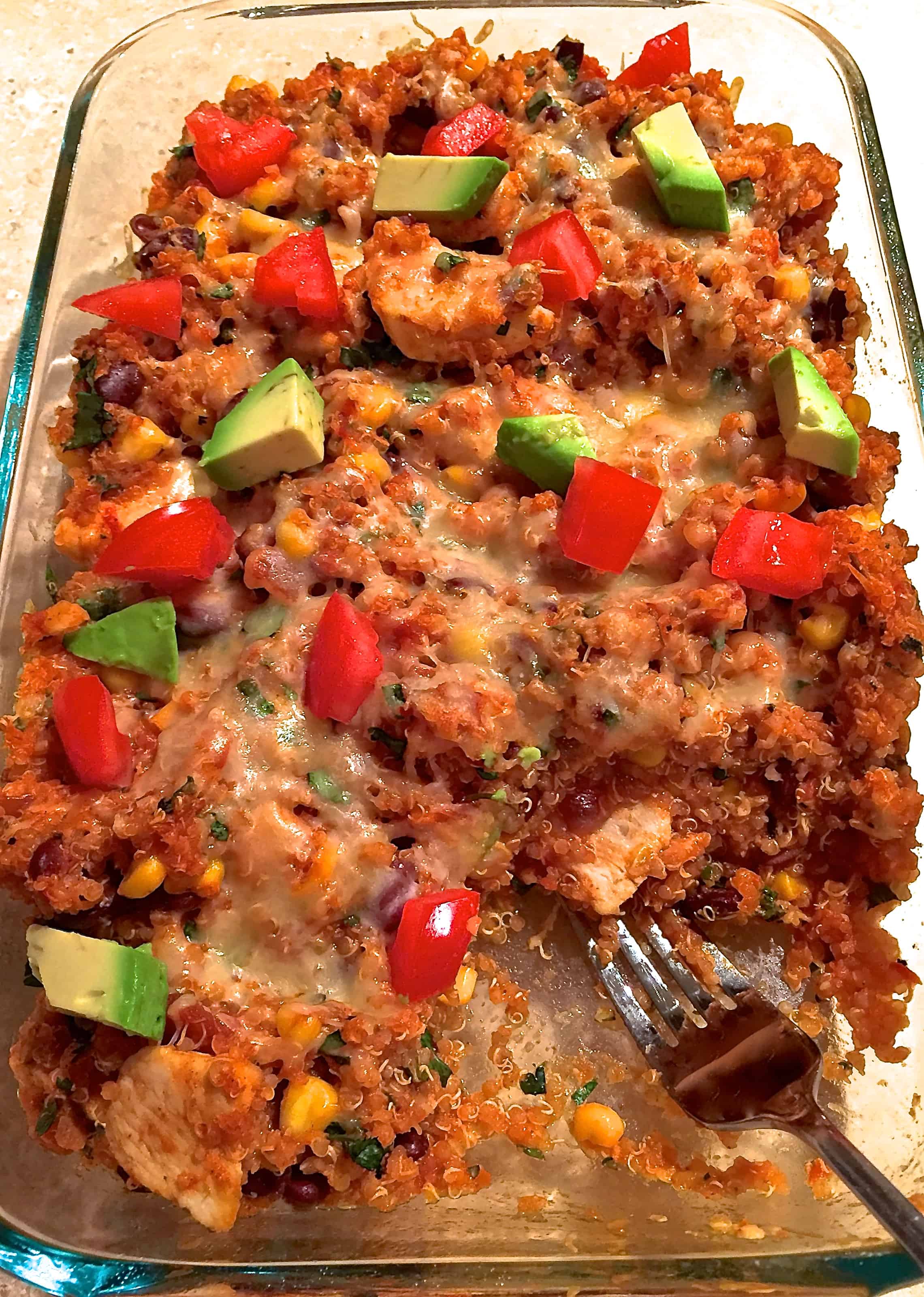 Chicken Quinoa Mexican Casserole - Tastefulventure