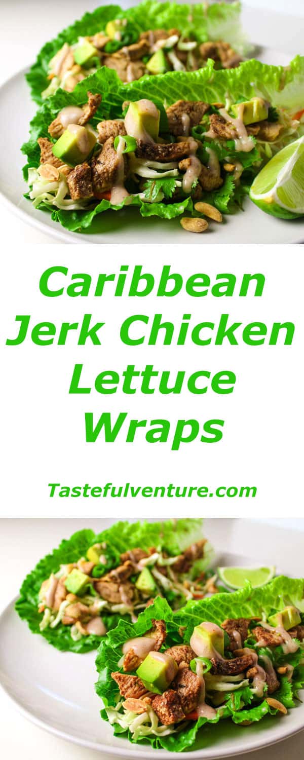 Caribbean Jerk Chicken Lettuce Wraps 