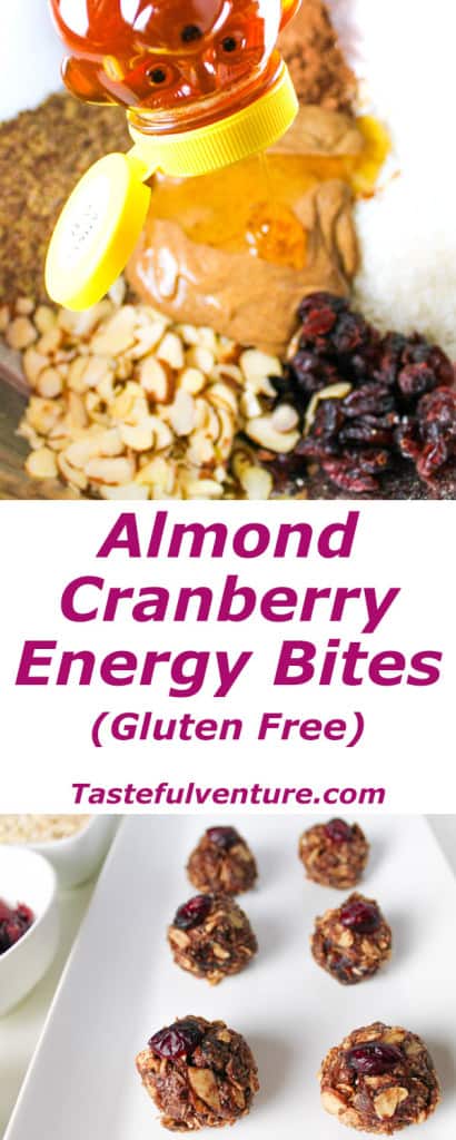 Almond Cranberry Energy Bites Tastefulventure