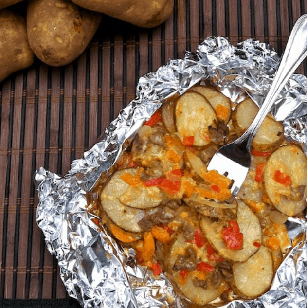 Philly Cheesesteak Potato Packets | 15 Easy Foil Packet Recipes