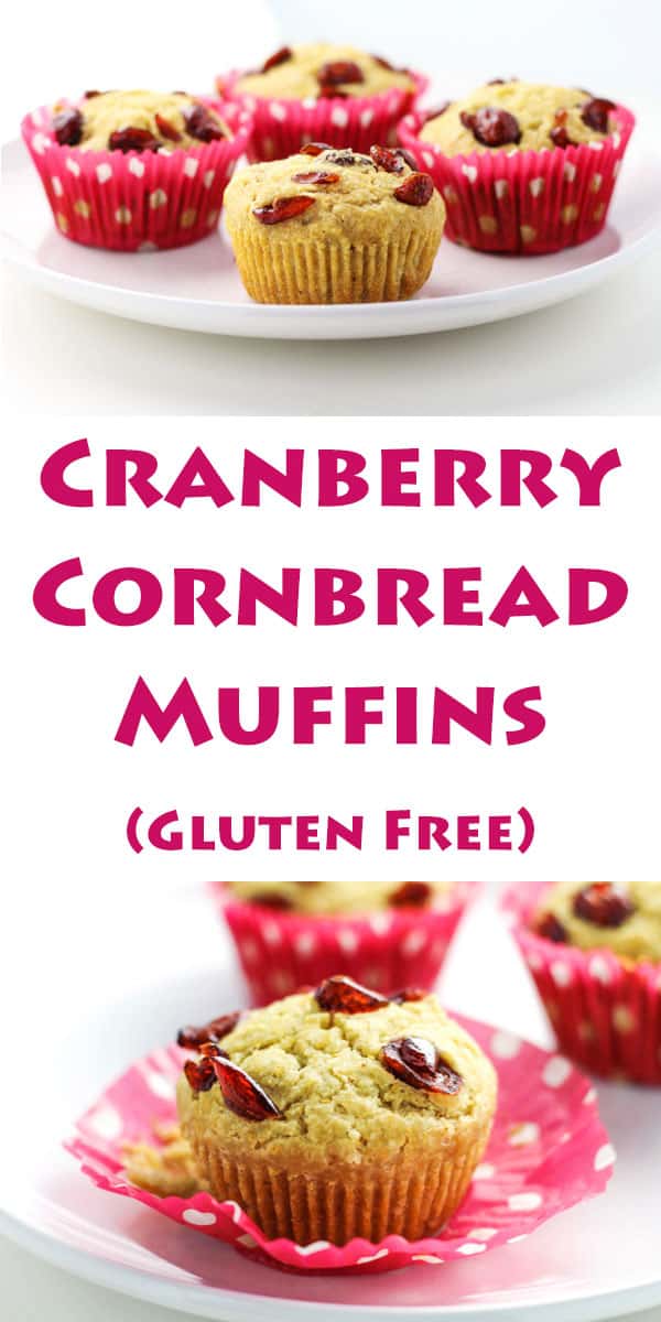 Delicious Cranberry Cornbread Muffins that are Gluten Free