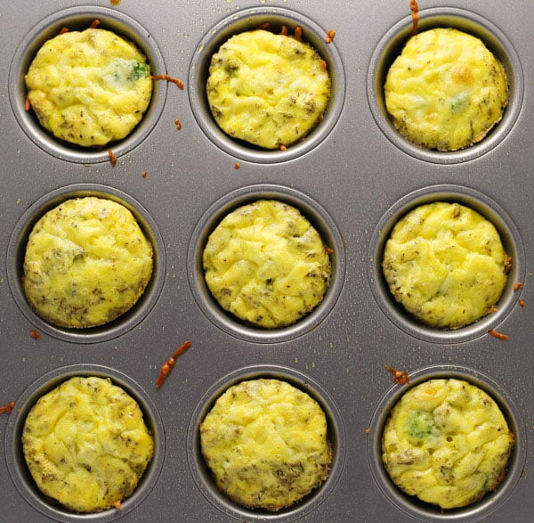 Broccoli Cheese and Egg Muffins 
