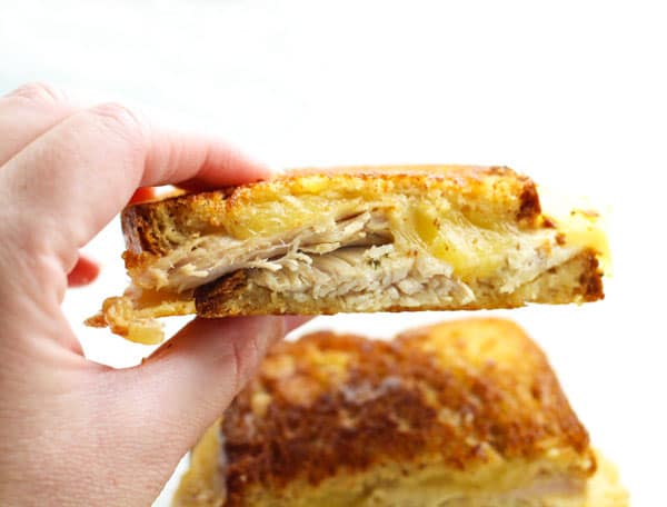 Leftover Turkey Gouda Grilled Cheese