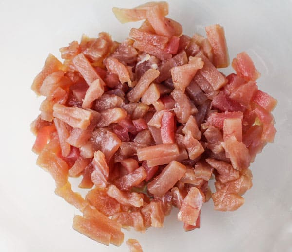 chopped tuna steaks