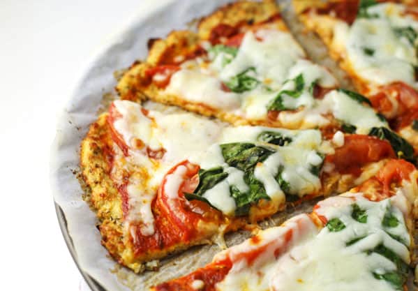 Margherita Pizza with Cauliflower Crust 