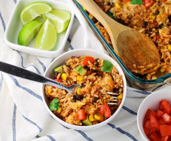 Mexican Chicken and Rice Casserole 