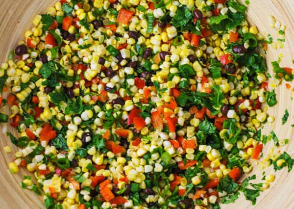 Mexican Street Corn Salad in a bowl