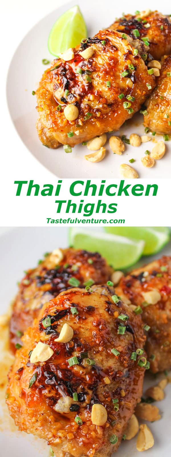 Thai Chicken Thighs that are super easy to make and finger lickin' good! | Tastefulventure.com