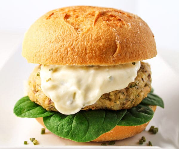 Top 10 Recipes To Make For Memorial Day - Parmesan Dill Salmon Burgers with Garlic Aioli, perfect for any seafood lover!