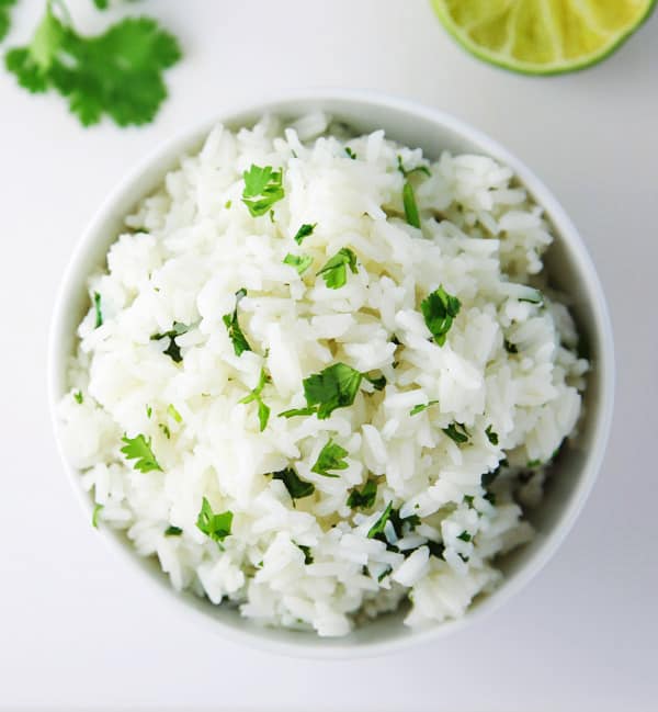 This Cilantro Lime Rice is a crowd favorite! It's the perfect side to any Mexican dish!