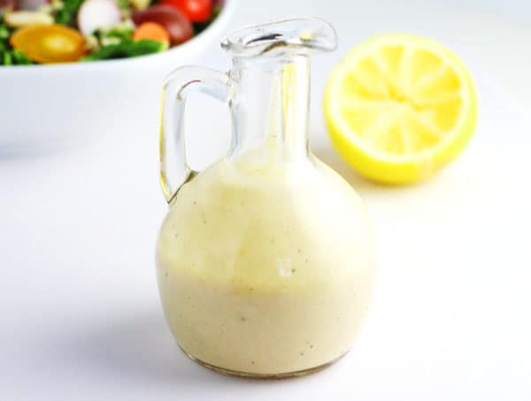 Lemon Tahini Salad Dressing made with simple fresh ingredients! This will be your new go-to salad dressing!