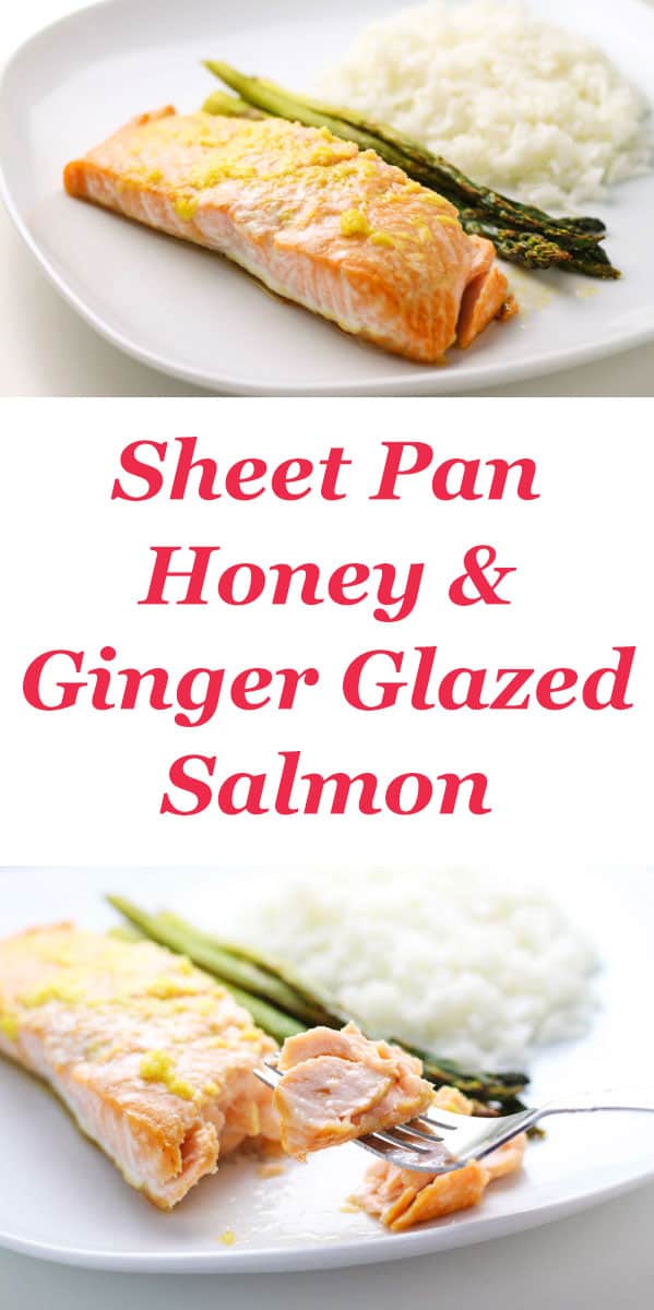 Sheet Pan Honey and Ginger Glazed Salmon