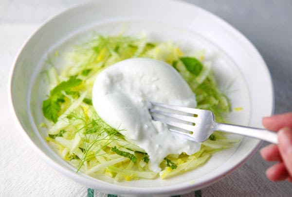 Fennel Lemon Mint Burrata Salad 