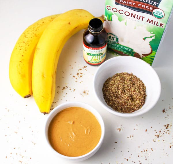 Peanut Butter Banana Smoothie (with flaxseed meal)