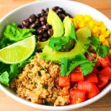 Chipotle Chicken Quinoa Burrito Bowl