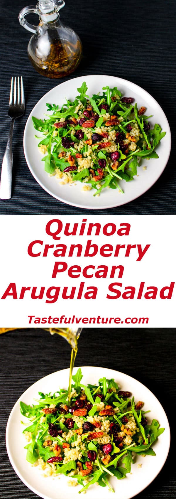 Quinoa Cranberry Pecan Arugula Salad