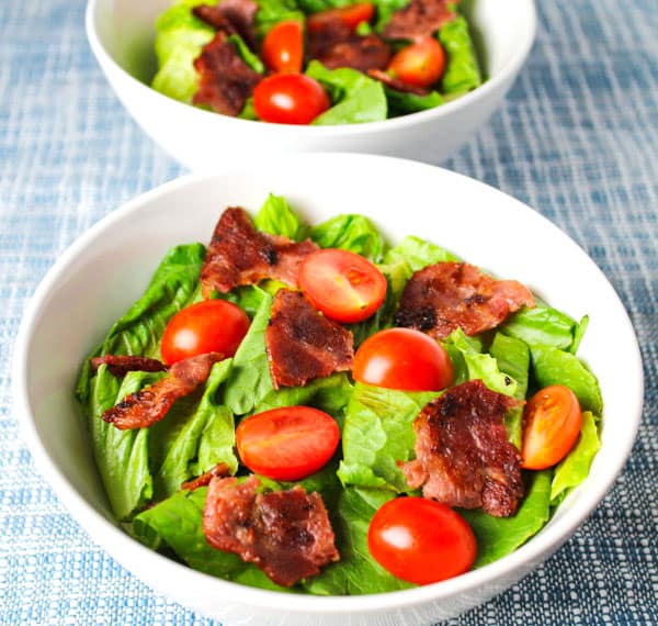 Skinny BLT Salad with Turkey Bacon