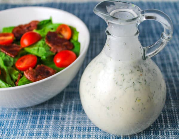 Dairy free ranch dressing in a bottle