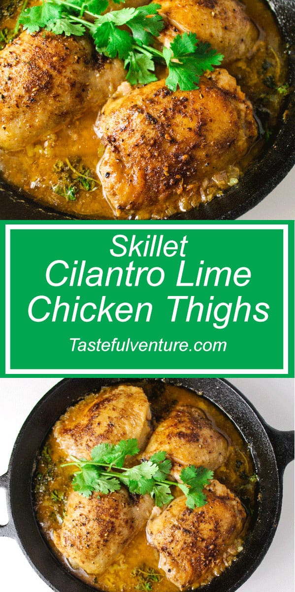 Skillet Cilantro Lime Chicken Thighs 