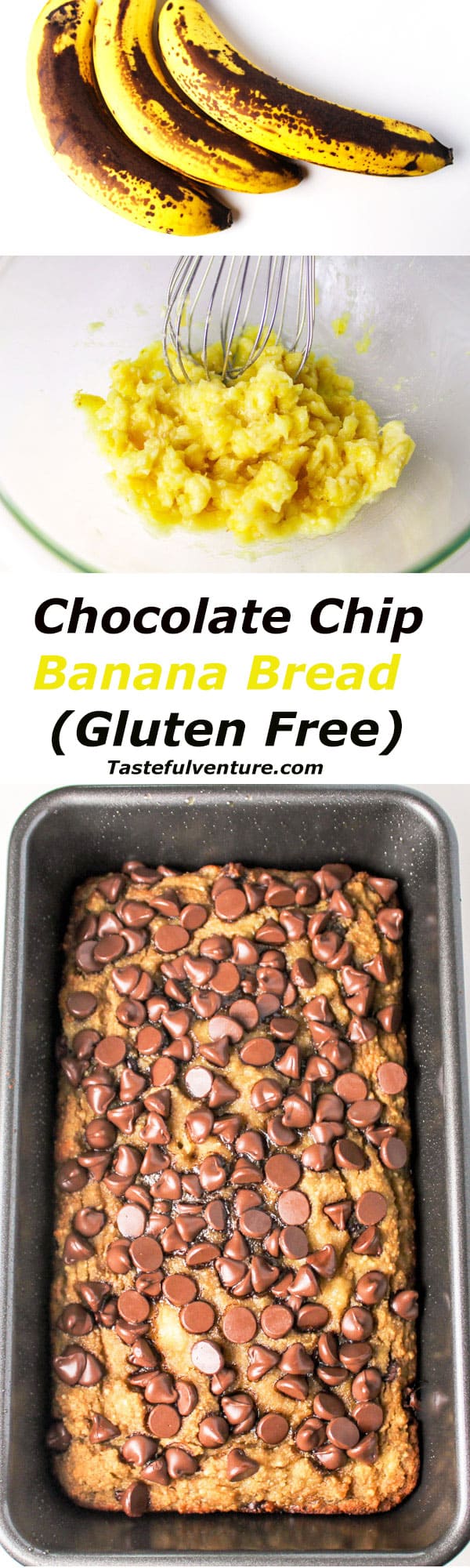 Chocolate Chip Banana Bread (Gluten Free) 
