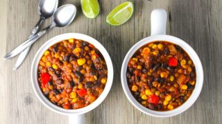 Lentil And Black Bean Chili Tastefulventure