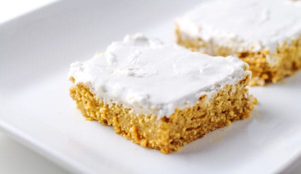 Paleo Pumpkin Bars with Coconut Whipped Cream Frosting