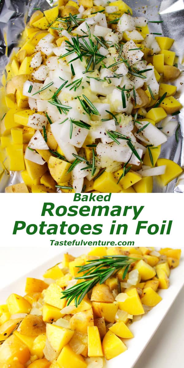 Easy Rosemary Potatoes Baked in Foil