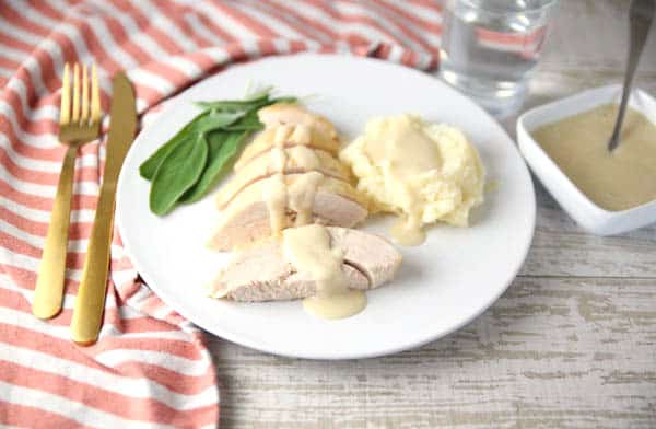 Slow Cooker Turkey Breast With White Wine Gravy