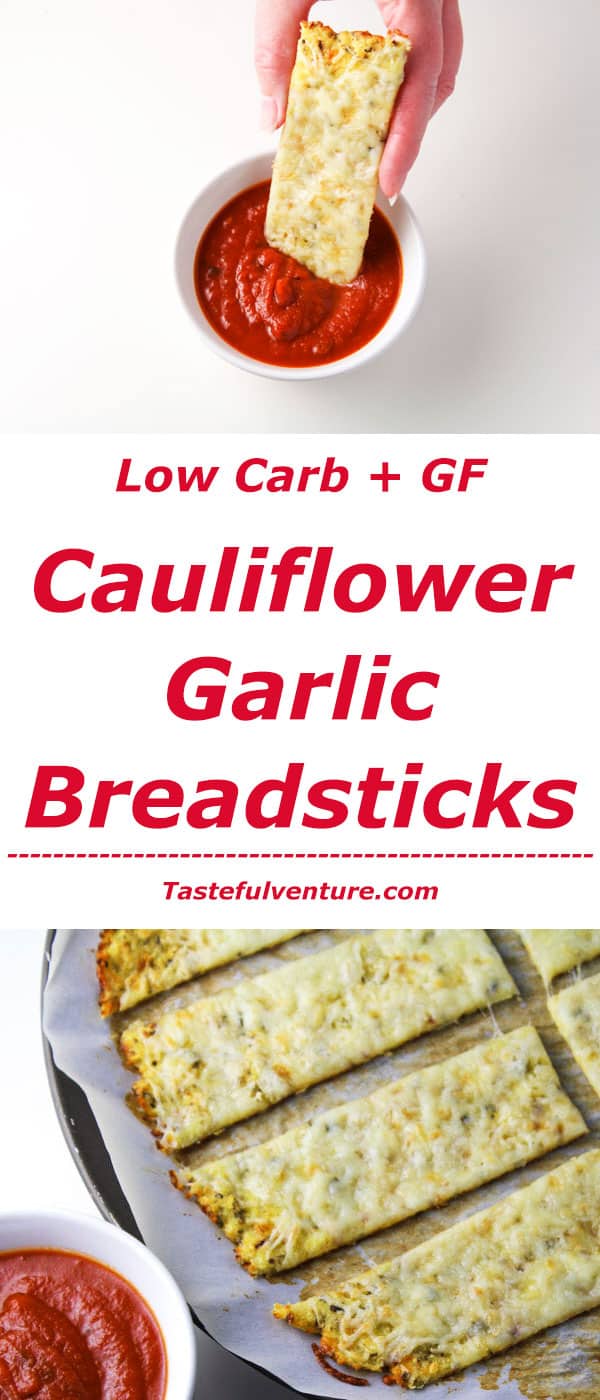 Low Carb Cauliflower Garlic 'Breadsticks' 
