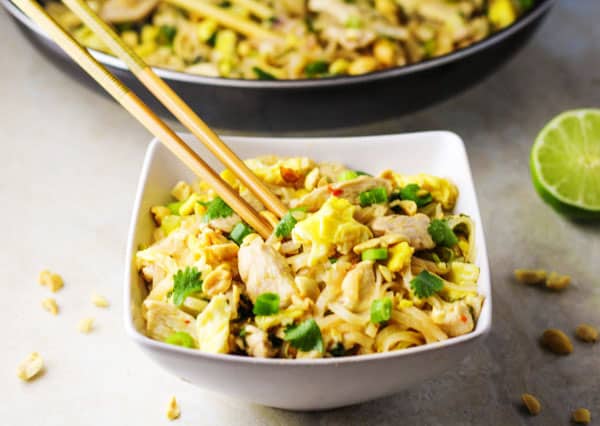 Better Than Take-Out Chicken Pad Thai - Tastefulventure