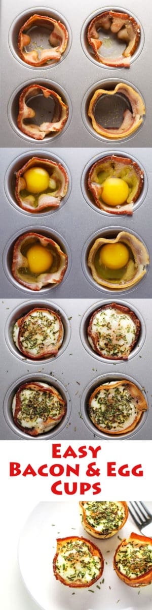 Easy Bacon and Egg Cups - Tastefulventure