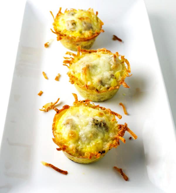 Sausage Egg and Cheese Hash Brown Cups 