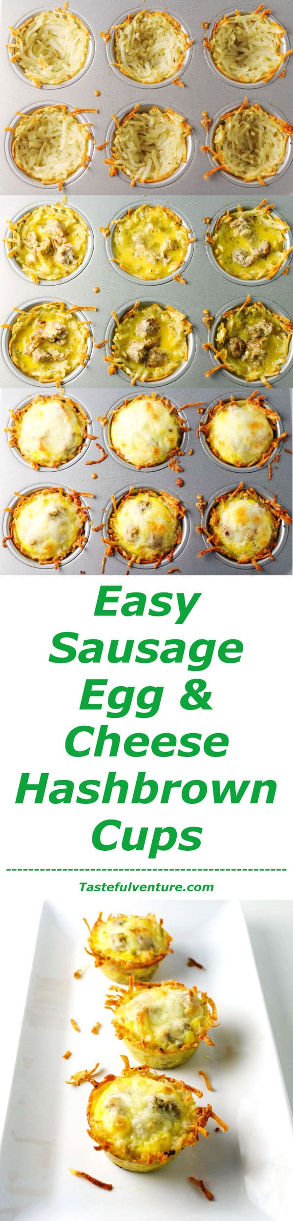 Sausage Egg and Cheese Hash Brown Cups