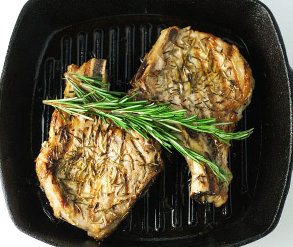 Grilled Rosemary Pork Chops 