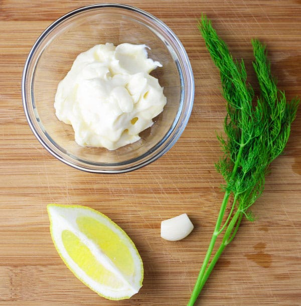 ingredients for Lemon Dill Tartar Sauce