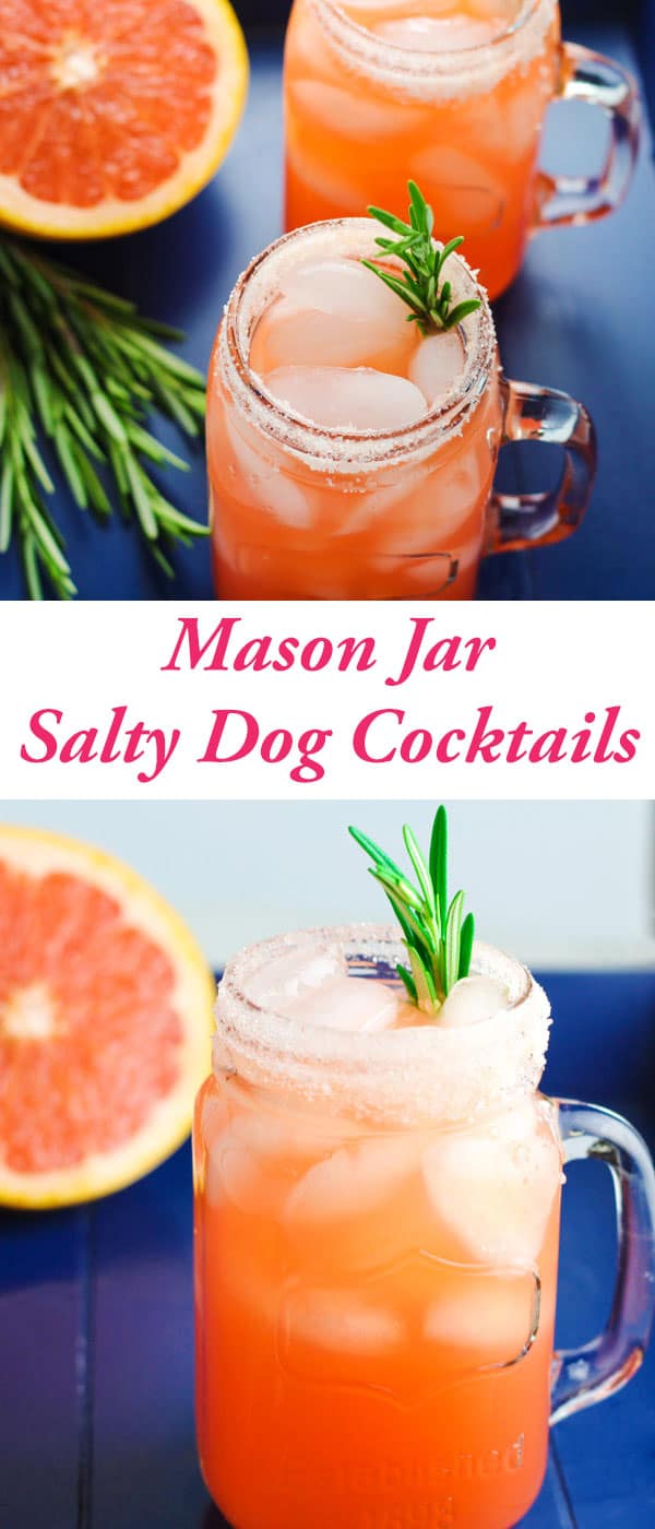 Mason Jar Salty Dog Cocktails 