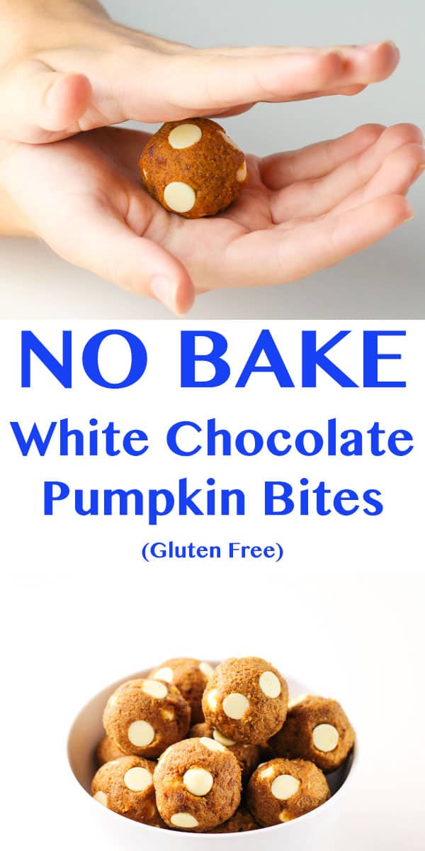 No Bake White Chocolate Pumpkin Bites 