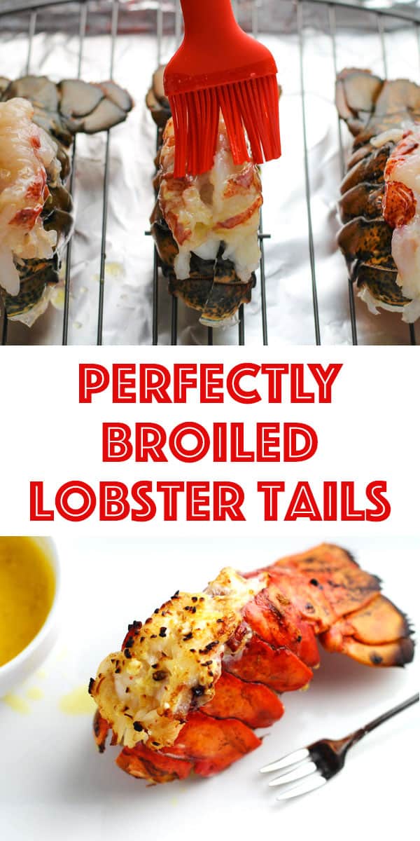 Perfectly broiled lobster tails