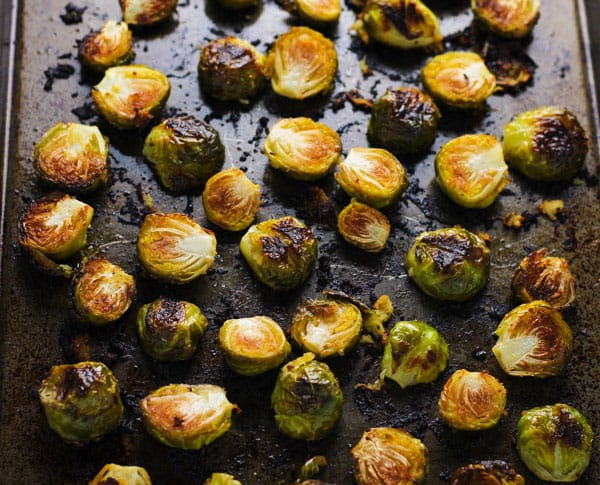 Roasted Brussels Sprouts with Lemon and Ginger 