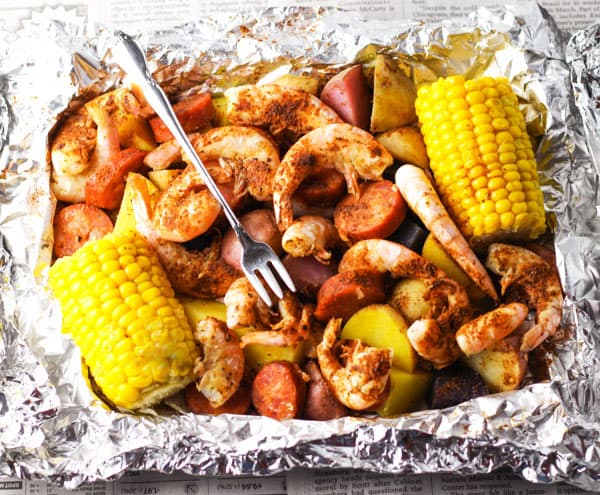 Top 10 Recipes To Make For Memorial Day - Shrimp Boil in Foil, add everything to a foil packet and bake or grill. This makes cleanup a breeze!