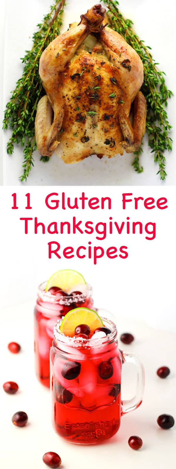 11 Gluten Free Thanksgiving Recipes, everything from Appetizers, Side Dishes, Main Dishes, to Drinks!