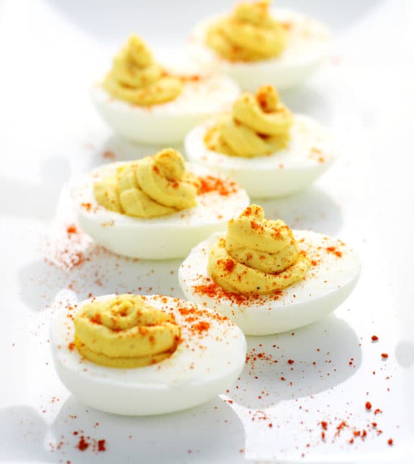 Buffalo Ranch Deviled Eggs ~ These are the first to go at every party I bring them to!