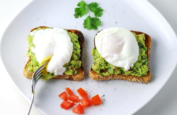 Cilantro Tomato Avocado Smash With Poached Eggs ~ This is such a simple and delicious breakfast to make!