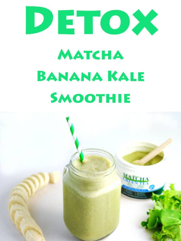 Detox Matcha Banana Kale Smoothie