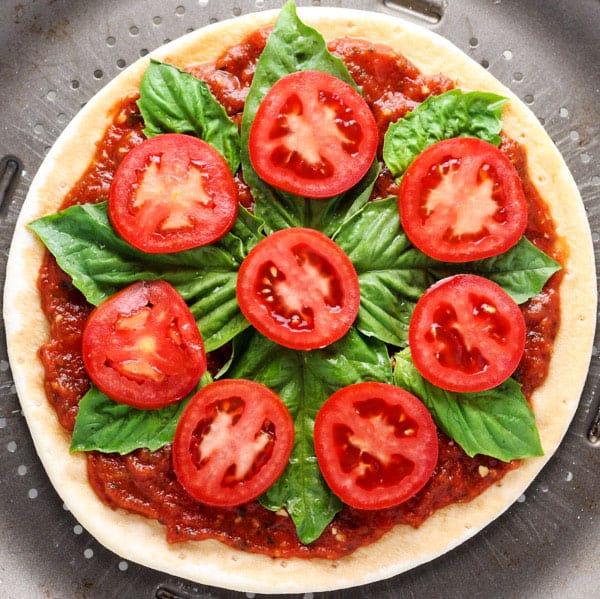 This Easy Margherita Pizza is Gluten Free and tastes so delicious! Only 5 ingredients needed!