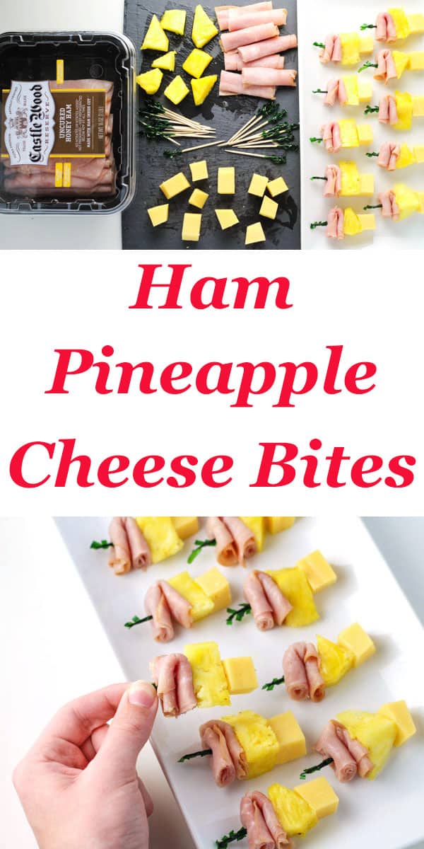 #ad These Ham, Pineapple, and Cheese Bites are the perfect easy appetizer to put together for any party! | tastefulventure.com made in partnership with Castle Wood Reserve @Walmart #BeyondTheSandwich