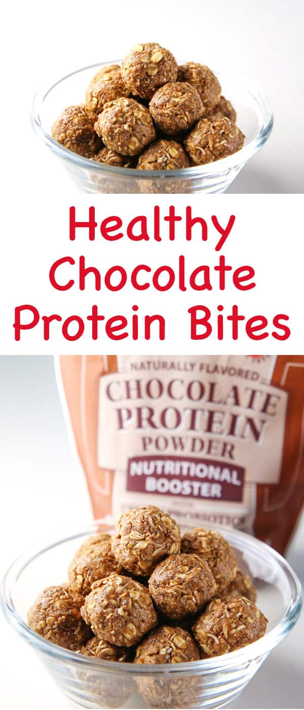 #ad These Healthy Chocolate Protein Bites are made with wholesome ingredients and are so delicious! Perfect for your after workout snack (Gluten Free)! | Tastefulventure.com made in partnership with @Bob'sRedMill