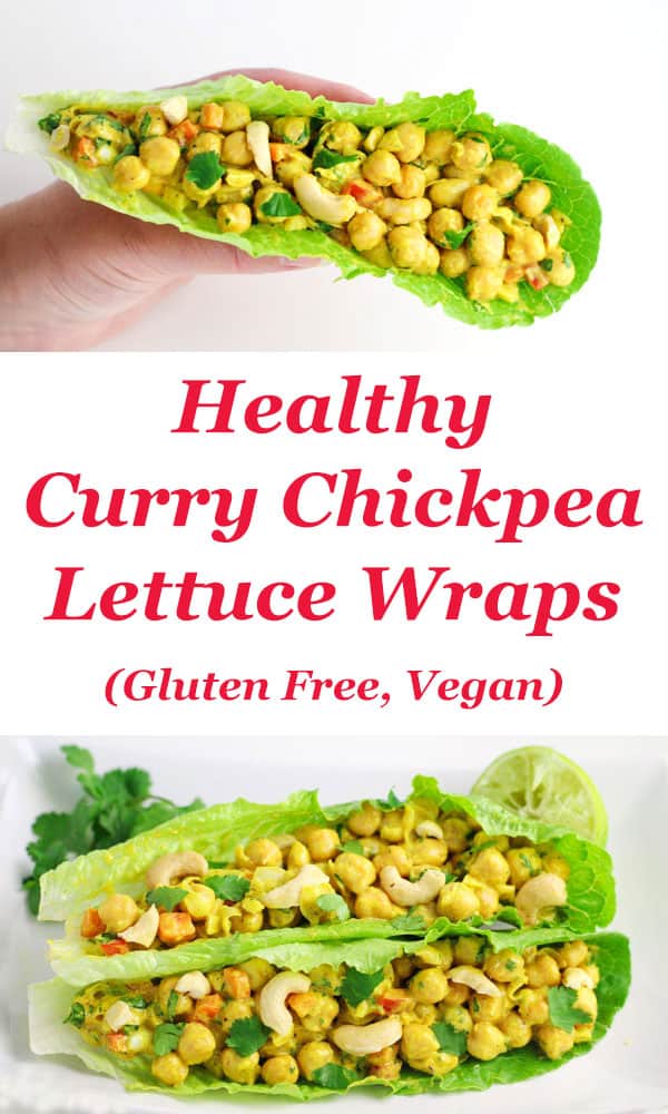 Healthy Curry Chickpea Lettuce Wraps 