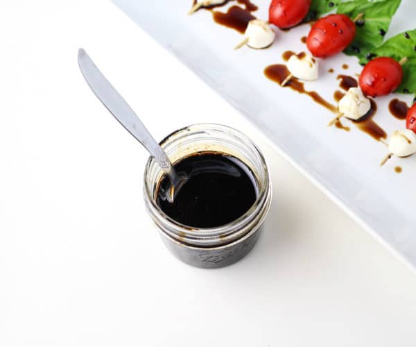 How To Make Balsamic Glaze with 2 simple ingredients! This is great to drizzle over salads, pizza, and even ice cream!